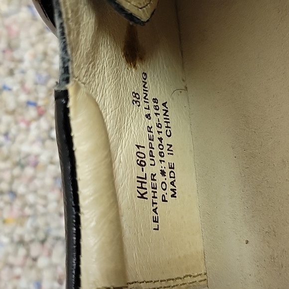 Allegria, woman Black Leather Khloe Slip-On Shoes with Buckle Sz 38. (US 7.5-8) - Picture 10 of 10